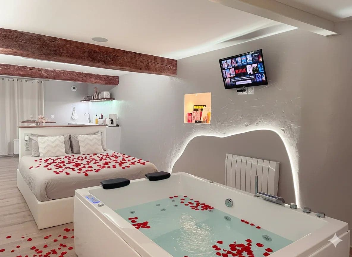 À la folie - Loft & Spa, suite romantique avec jacuzzi